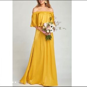Show Me Your Mumu Hacienda Maxi dress Honey Gold Sheen